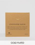 Dogeared Gold Plated Infinity Love Reminder Necklace - Gold