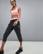 Puma Active Essential 3/4 Banded Pants With Pink Waistband - Pink