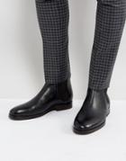 Hudson London Tonti Leather Chelsea Boots In Black - Black
