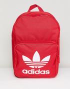 Adidas Originals Classic Backpack In Red - Red