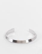 Hugo Boss Insignia Open Cuff Bracelet In Silver
