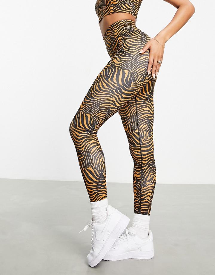 Hiit Legging With High Waist In Animal Print-multi