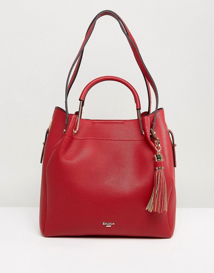 Dune Daura Minimal Hobo Bag In Red - Red