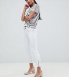 Vero Moda Petite Super Skinny Jean With Ankle Zip - White