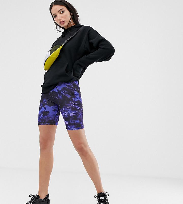 Collusion Tall Tie Dye Legging Shorts - Multi