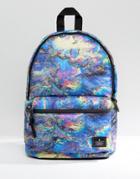 Asos Backpack In Printed Oil Slick Design - Multi