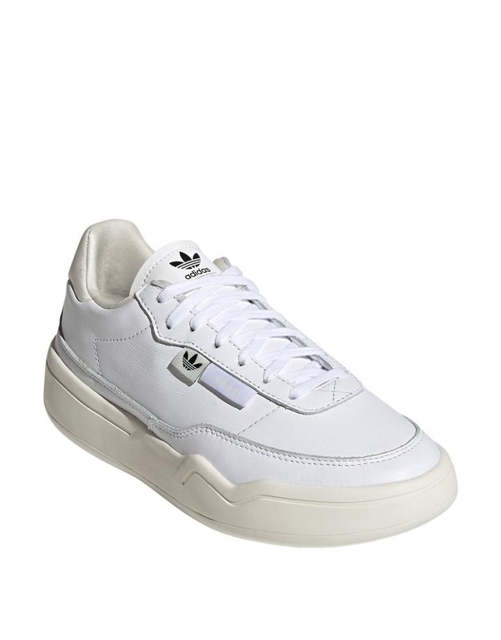 Adidas Originals 'her Court' Sneakers In Triple White