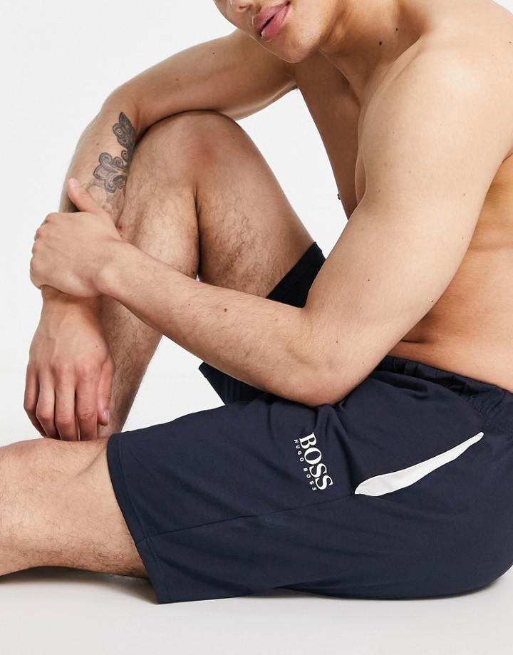 Boss Bodywear Balance Shorts In Navy/ Pink