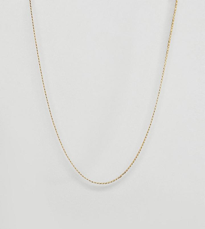 Regal Rose Gold Plated Fine Snake Chain Necklace - Gold