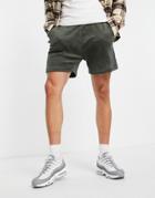New Look Towelling Short In Khaki - Part Of A Set-green