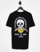 Vans Skull Backprint T-shirt In Black