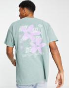New Look T-shirt With Happy Peace Print In Green