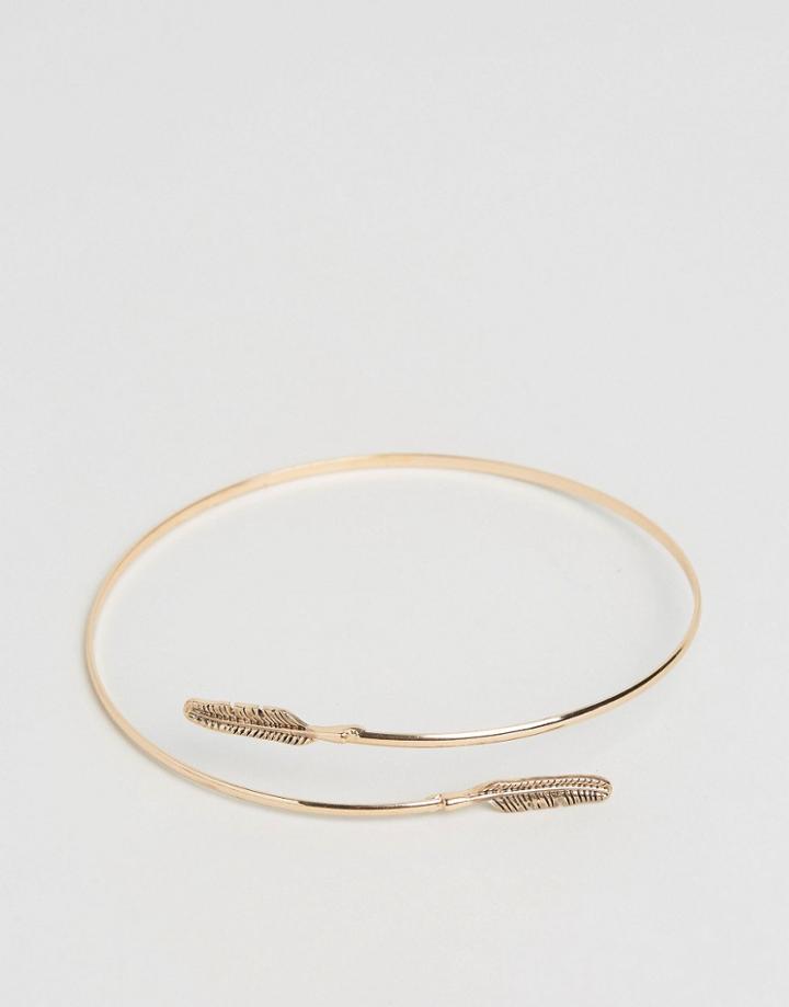 Aldo Rozner Leaf Arm Cuff - Gold