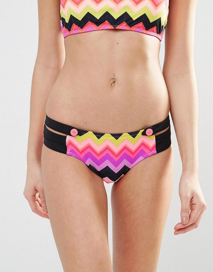 Seafolly Soundwave Zig Zag Bikini Bottoms - Violet