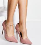 Asos Design Wide Fit Passion Stiletto Pumps In Beige-neutral