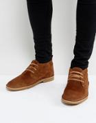 Selected Homme Royce Suede Desert Boots In Tan - Tan