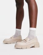 Schuh Lyle Chunky Loafers With Trim In Beige Drench-neutral