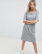Cheap Monday Belong Neck Strap Shift Dress - Gray