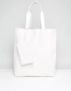 Asos Oversized Shopper Bag - White