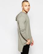 Asos Oversized Hoodie In Gray Cotton - Gray