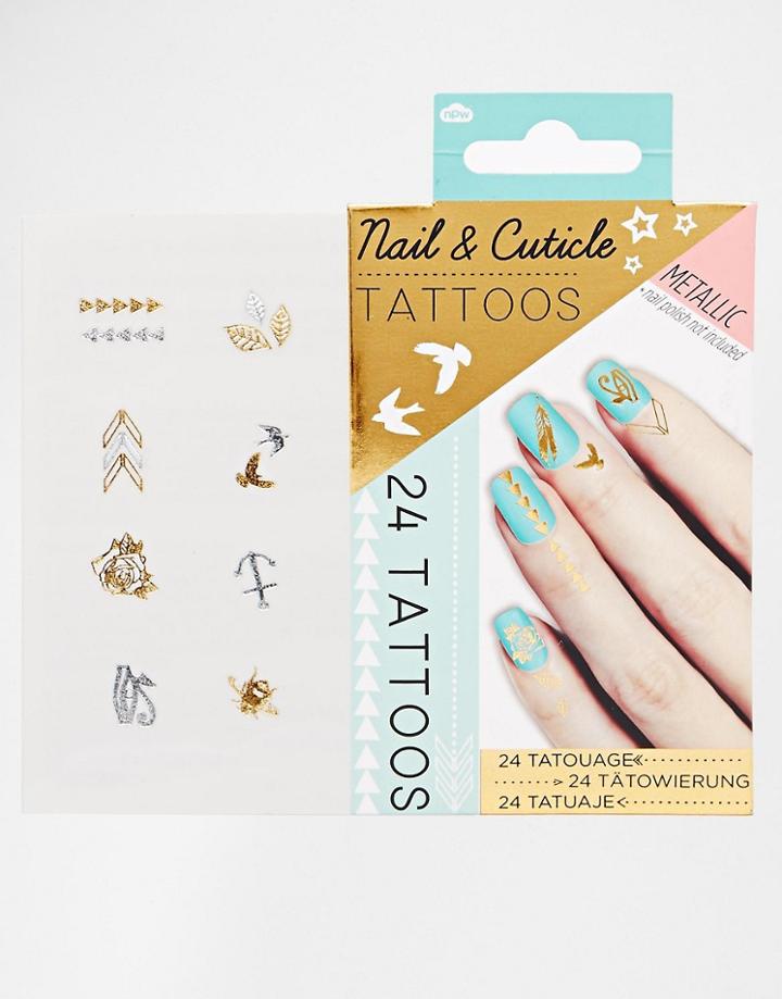 Metallic Nail Cuticle Tattoo - Multi