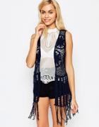 Pussycat London Festival Vest - Navy