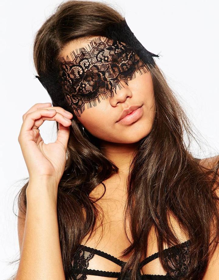 Asos Eyelash Lace Blindfold - Black