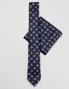 Original Penguin Tie & Pocket Square Set - Navy