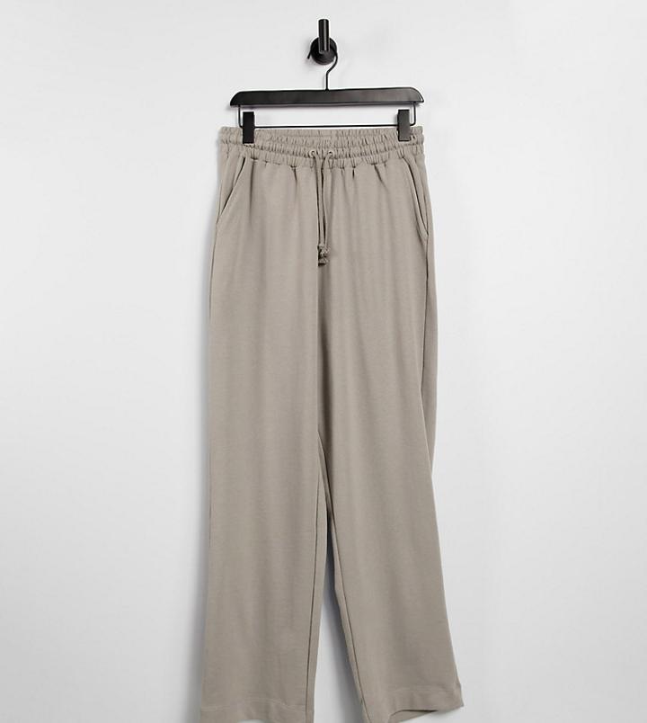 Collusion Unisex Relaxed Sweatpants In Mushroom Set-brown