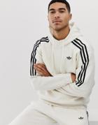 Adidas Originals Hoodie With Trefoil Logo Print 3 Stripes In Beige Fh6885 - Beige