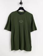 Only & Sons Relaxed Fit Logo T-shirt In Forest Green
