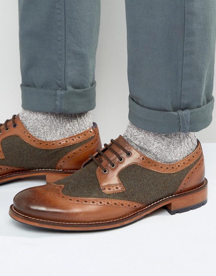 Ted Baker Cassiuss Wool Brogues - Tan