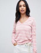 Abercrombie & Fitch Moose Stripe Lightweight Sweater - Pink