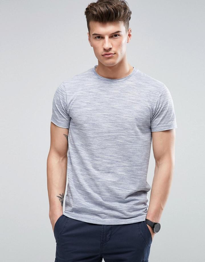D-struct Textured Slub T-shirt - Blue