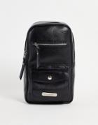 Bolongaro Trevor Soft Grainy Leather Crossbody Bag In Black