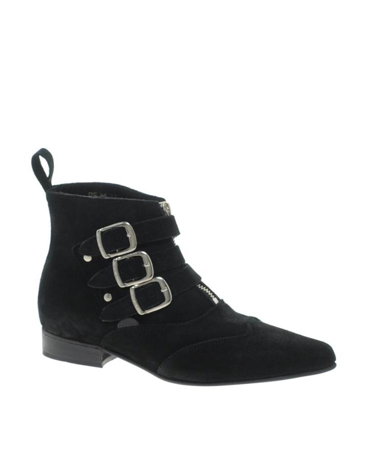 Underground Blitz Suede Winklepicker Ankle Boots