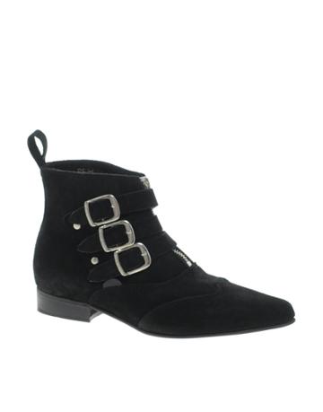 Underground Blitz Suede Winklepicker Ankle Boots