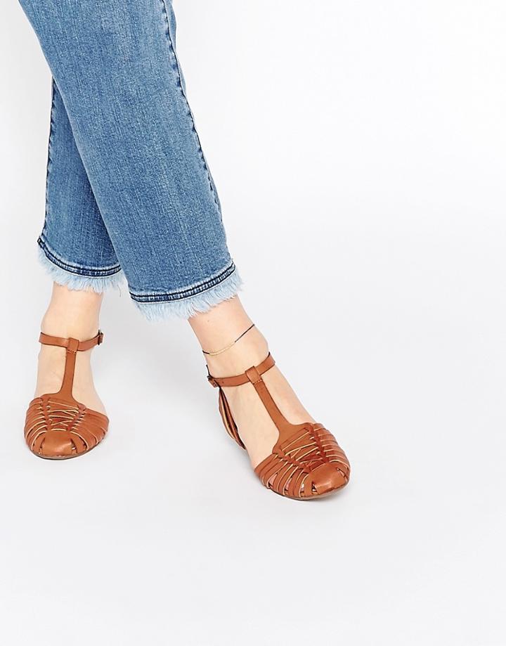 New Look Weave Flat Sandal - Tan