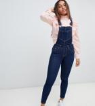 New Look Petite Skinny Fit Overalls - Blue