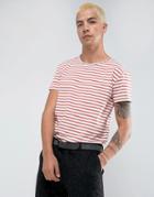 Weekday Rumor Stripe T-shirt - Pink