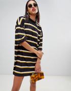 Boohoo Oversized T-shirt Dress In Stripe - Multi