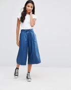 Pepe Jeans Lux Soft Denim Culottes - Blue