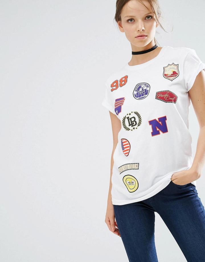 Asos T-shirt With Americana Badges - Multi