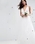 Asos Bridal Tulle Maxi Prom Dress - Cream