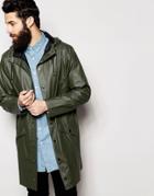 Rains Long Jacket - Green
