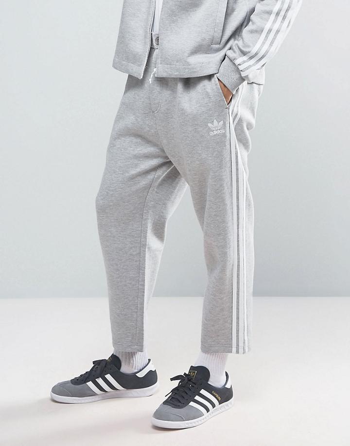 Adidas Originals New York Pack 7/8 Joggers In Gray Bk7292 - Gray