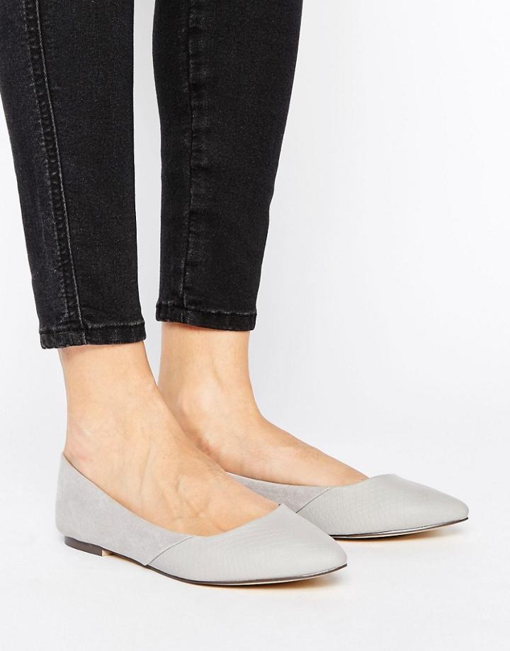 Oasis Point Ballet Pump - Gray
