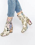 Asos Edith Embroidered Boots - Multi