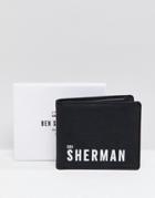 Ben Sherman Logo Pu Wallet In Black And White - Black