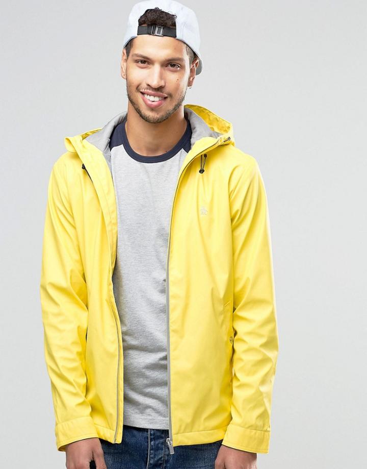 Original Penguin Rubber Rain Jacket - Tan
